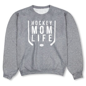 Hockey Crewneck Sweatshirt - Hockey Mom Life