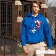 Guys Lacrosse Hooded Sweatshirt - Santa Laxer