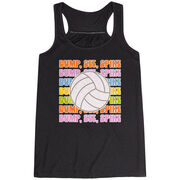 Volleyball Flowy Racerback Tank Top - Bump, Set, Spike