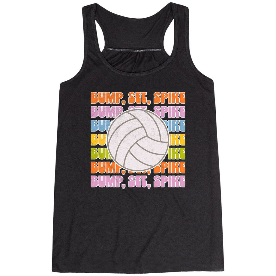 Volleyball Flowy Racerback Tank Top - Bump, Set, Spike