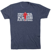 Football Tshirt Short Sleeve Bones Saying