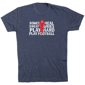 Football Tshirt Short Sleeve Bones Saying