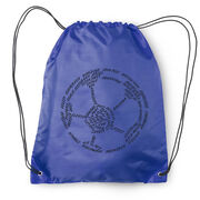 Soccer Drawstring Backpack - Soccer Words