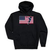 Guys Lacrosse Hooded Sweatshirt - Patriotic Lacrosse