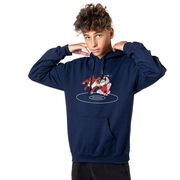 Wrestling Hooded Sweatshirt - Wrestling Reindeer