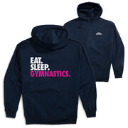 Gymnastics Hooded Sweatshirt - Eat. Sleep. Gymnastics. (Back Design)