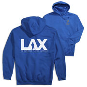 Guys Lacrosse Hooded Sweatshirt - I'd Rather Lax (Back Design)