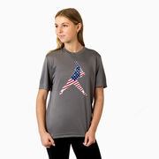 Softball Short Sleeve Performance Tee - Softball Stars and Stripes Player