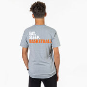 Basketball Short Sleeve T-Shirt - Eat. Sleep. Basketball. (Back Design)