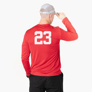 Guys Lacrosse  Long Sleeve Performance Tee - Lacrosse Dad Sticks