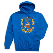 Guys Lacrosse Hooded Sweatshirt - Play Hard, Chill Easy