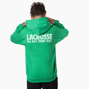 Guys Lacrosse Hooded Sweatshirt - All Day Every Day (Back Design)