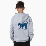 Hockey Hooded Sweatshirt - Rocky The Hockey Dog (Back Design)