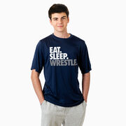 Wrestling Short Sleeve Performance Tee - Eat. Sleep. Wrestle.