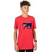 Baseball T-Shirt Short Sleeve - Navy Baseball Dog