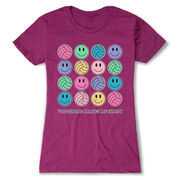 Volleyball Women's Everyday Tee - Volleyball Makes Me Happy