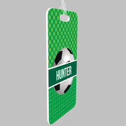 Soccer Bag/Luggage Tag - Personalized 2 Tier Patterns with Soccer Ball