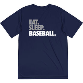 Baseball Short Sleeve Performance Tee - Eat Sleep Baseball Bold Text