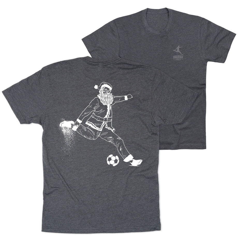 Soccer Short Sleeve T-Shirt - Santa Player (Back Design)