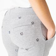 Soccer Embroidered Jogger - Soccer Ball Black/White