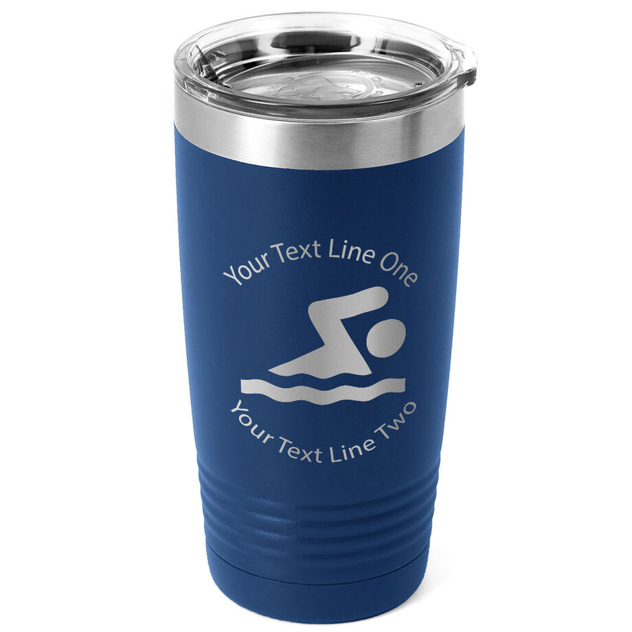 Swimming 20 oz. Double Insulated Tumbler - Icon - Personalization Image