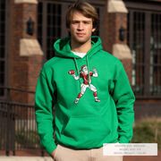 Football Hooded Sweatshirt - Touchdown Santa