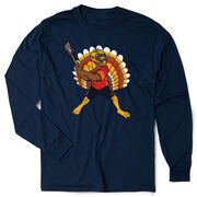 Guys Lacrosse T-Shirt Long Sleeve - Cage Free Turkey Crank Shot