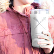 Girls Lacrosse 20 oz. Double Insulated Tumbler - Crossed Sticks Icon