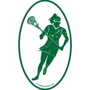 Lacrosse Girl Oval Car Magnet (Green)