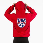 Soccer Hooded Sweatshirt - Soccer USA (Back Design)