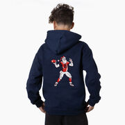 Football Hooded Sweatshirt - Touchdown Santa (Back Design)