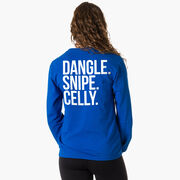 Hockey Tshirt Long Sleeve - Dangle Snipe Celly Words (Back Design)