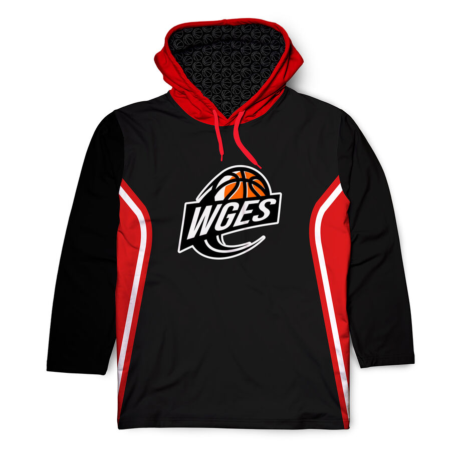 Custom Team Lightweight Long Sleeve ShieldDri Hoodie - Basketball