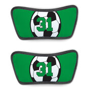 Soccer Repwell&reg; Sandal Straps - Soccer Ball with Number