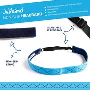 Hockey Juliband Non-Slip Headband - Hockey Crossed Sticks Blue