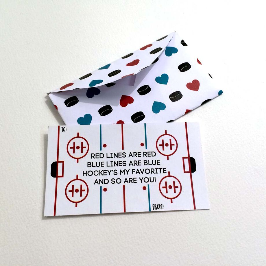 Hockey's My Favorite Valentine's Day Card