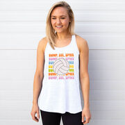 Volleyball Flowy Racerback Tank Top - Bump, Set, Spike