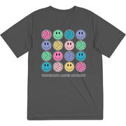 Volleyball Short Sleeve Performance Tee - Volleyball Makes Me Happy