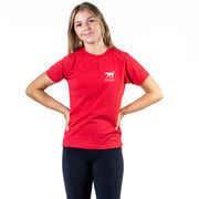 Girls Lacrosse Short Sleeve T-Shirt - Goofy Turkey Player (Back Design)