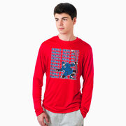 Hockey Long Sleeve Performance Tee - Dangle Snipe Celly Player