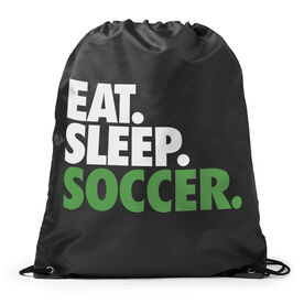 Soccer Drawstring Backpack Eat. Sleep. Soccer.