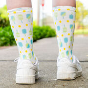 Pickleball Graphic Flex Mid-Calf Socks - Cross Court