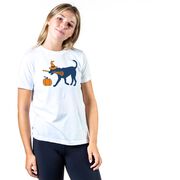 Girls Lacrosse Short Sleeve T-Shirt - Lula Witch Dog