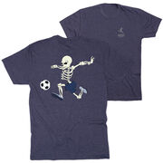 Soccer Short Sleeve T-Shirt - Skeleton Striker (Back Design)