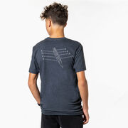 Crew Short Sleeve T-Shirt - Crew Row Team Sketch (Back Design)
