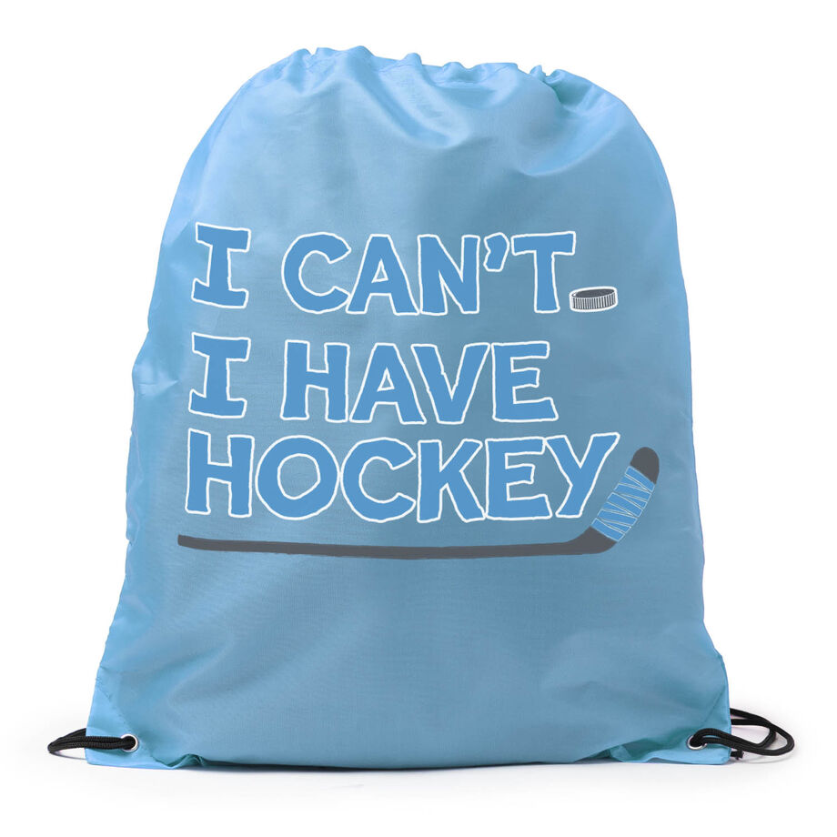 Hockey Drawstring Backpack - I Can't. I Have Hockey.