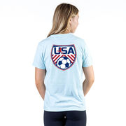 Soccer Short Sleeve T-Shirt - Soccer USA (Back Design)