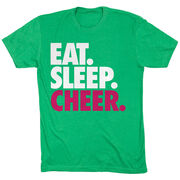 Cheerleading T-Shirt Short Sleeve Eat. Sleep. Cheer.