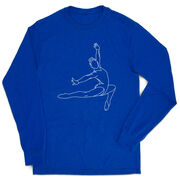 Gymnastics Tshirt Long Sleeve - Gymnast Sketch