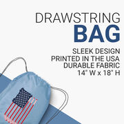 Hockey Drawstring Backpack - American Flag